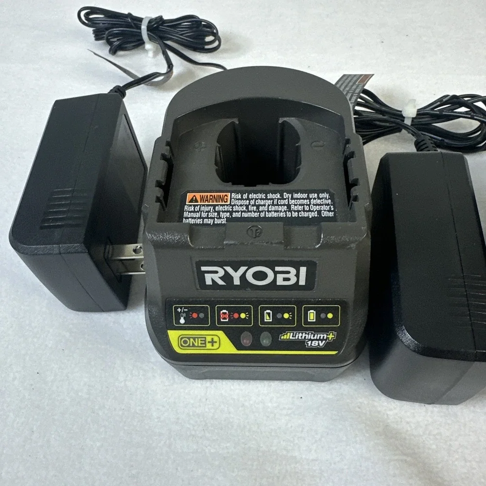 (3) Ryobi ONE+ P118B 18 Volt Lithium Ion Battery Charger's Tested Working Pair